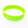 Diabetestunnus uppopainettu silikoniranneke, nuorten koko