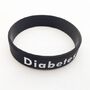 Diabetestunnus uppopainettu silikoniranneke, nuorten koko