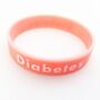 Diabetestunnus uppopainettu silikoniranneke, nuorten koko