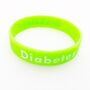 Diabetestunnus uppopainettu silikoniranneke, nuorten koko