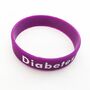 Diabetestunnus uppopainettu silikoniranneke, nuorten koko
