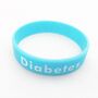 Diabetestunnus uppopainettu silikoniranneke, nuorten koko