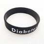 Diabetestunnus uppopainettu silikoniranneke, nuorten koko